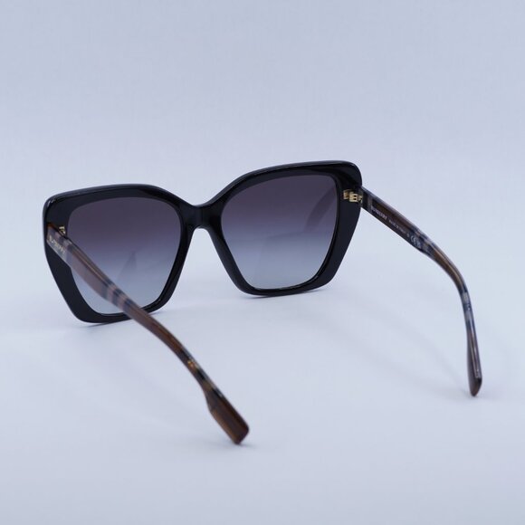 Burberry BE4366 40418G Tamsin Sunglasses Black Cat Eye Frame, Grey Lenses main image 5